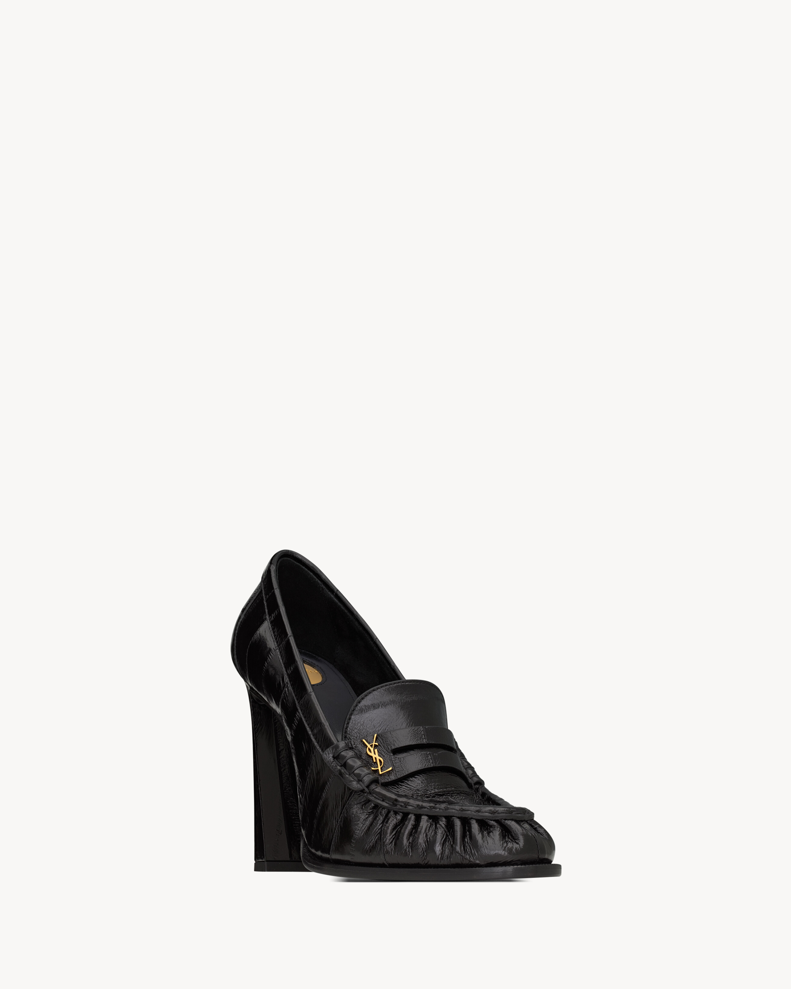 Туфли-лодочки LE LOAFER из угря Saint Laurent, черный — фото 3