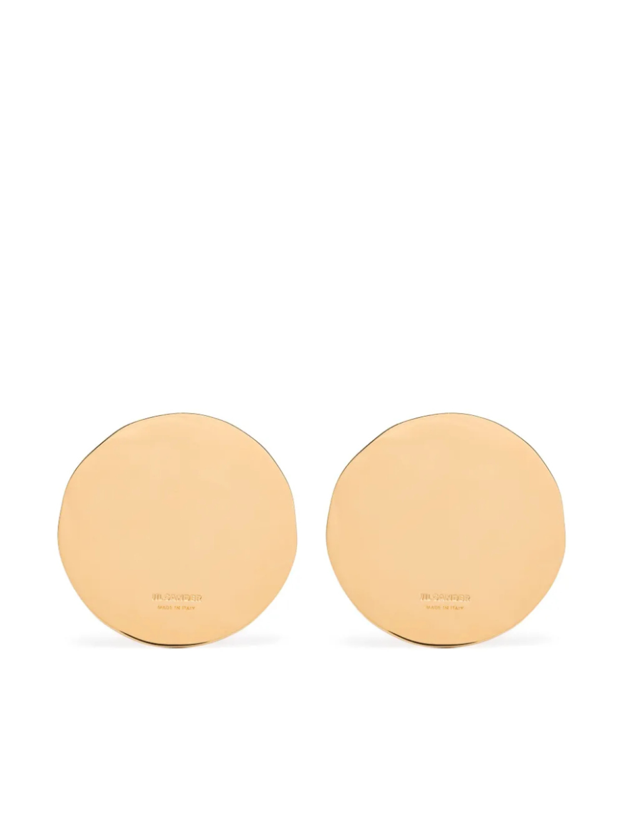 

Серьги с гравировкой логотипа Jil Sander, золотой