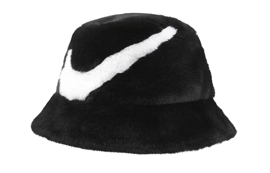 

Apex Faux Fur Swoosh Bucket Hat Nike, черный