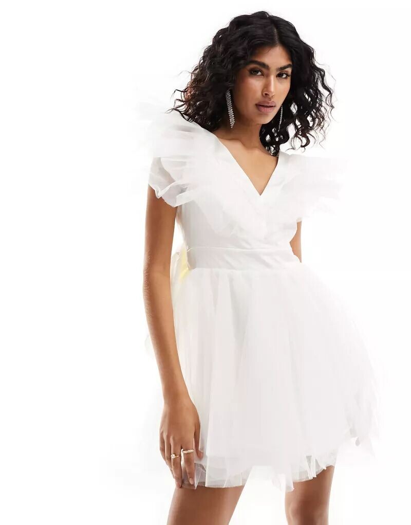 

Платье мини из тюля цвета слоновой кости Forever New Bridal, Серый, Платье мини из тюля цвета слоновой кости Forever New Bridal