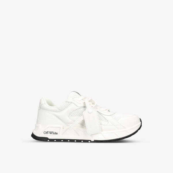 

Кроссовки Runner B с низким берцем из кожи и сетки Off-White, белый