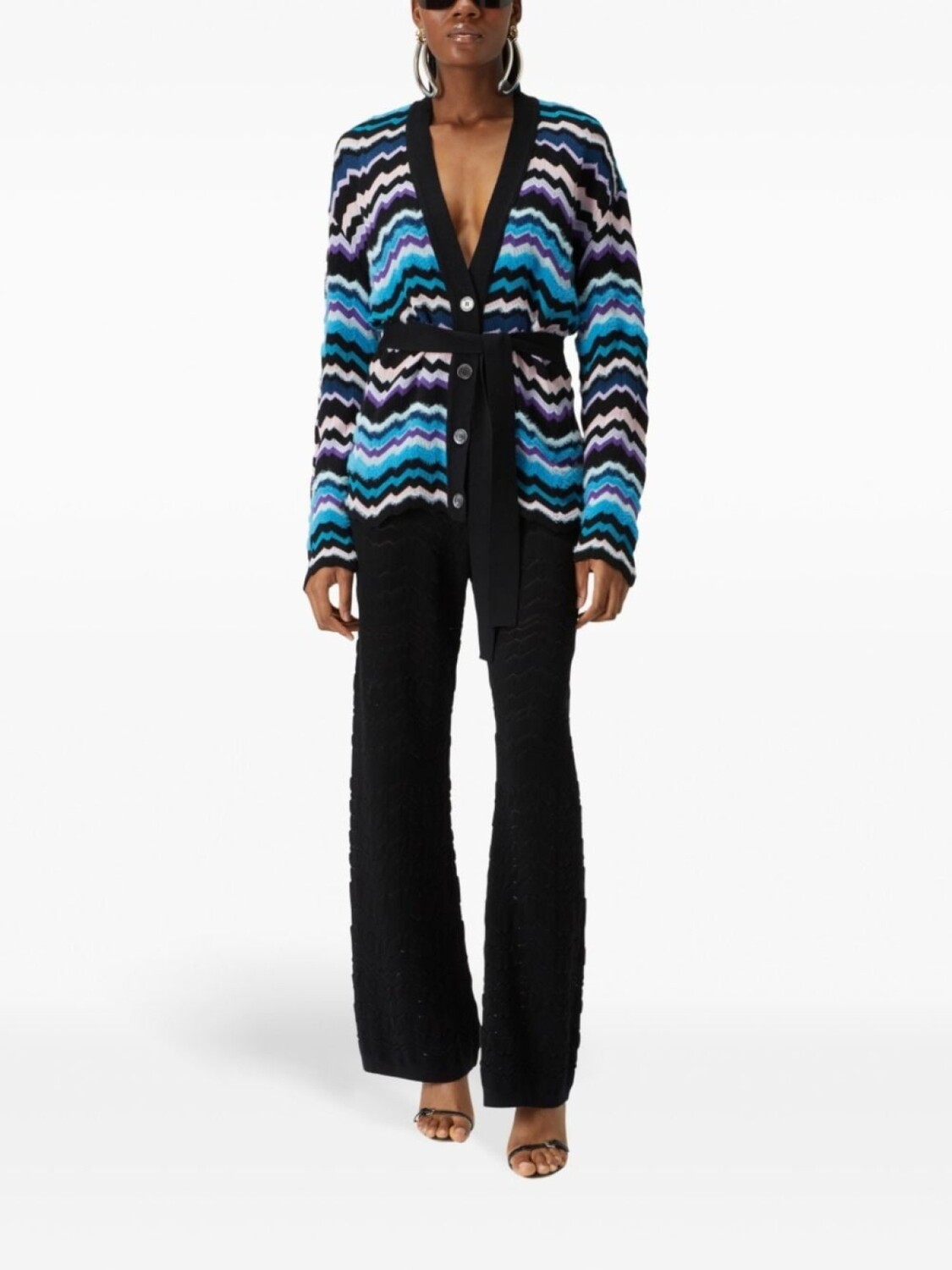 

Missoni кардиган с поясом, синий