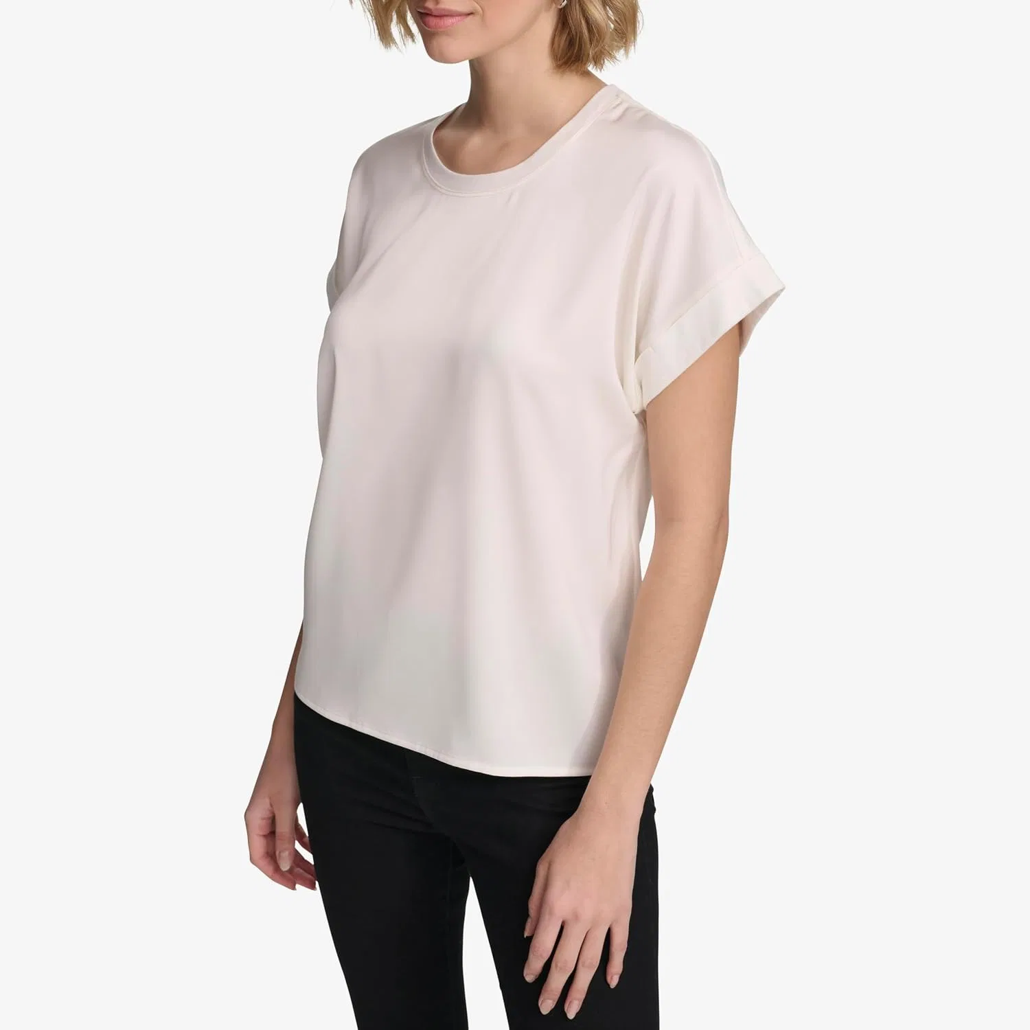 Футболка с коротким рукавом, смешанная медиа, Calvin Klein, мягкий белый — фото 3