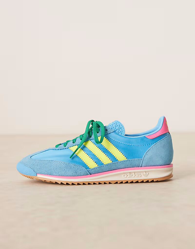 Кроссовки Adidas Originals SL 72 OG ярко-синего и желтого цветов — фото 2