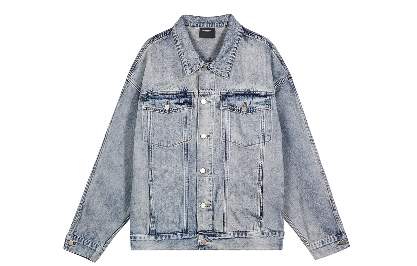 

Джинсовая куртка унисекс BONELESS, Промытая желтая грязь