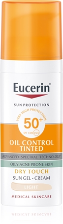 

Крем - гель для загара spf 50+ Eucerin Sun Oil Control Tinted, Light 50 ml