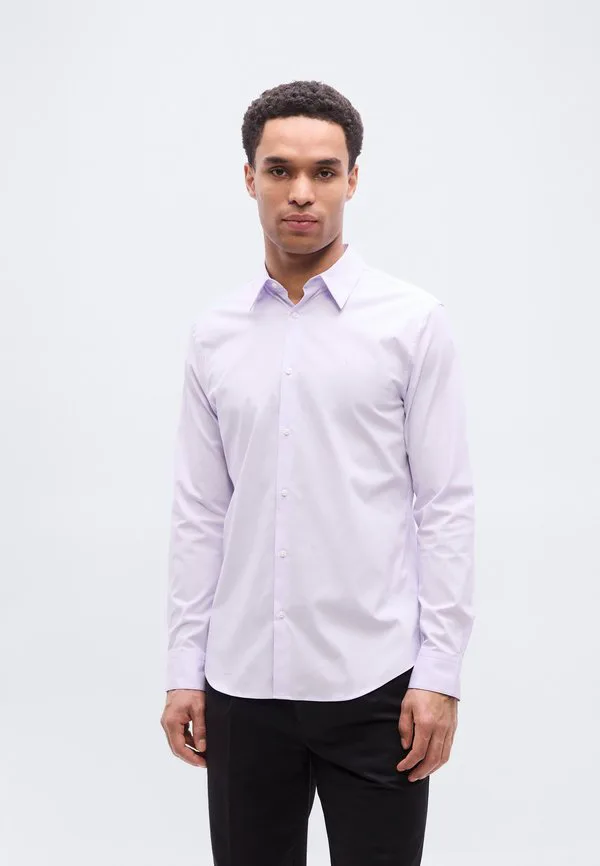 Однотонная эластичная приталенная рубашка Calvin Klein, Island Lilac — фото 3