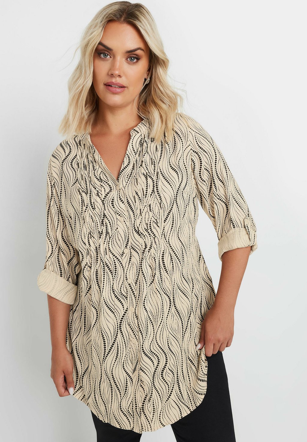 

Блуза SPOT PINTUCK Yours Clothing, бежевый
