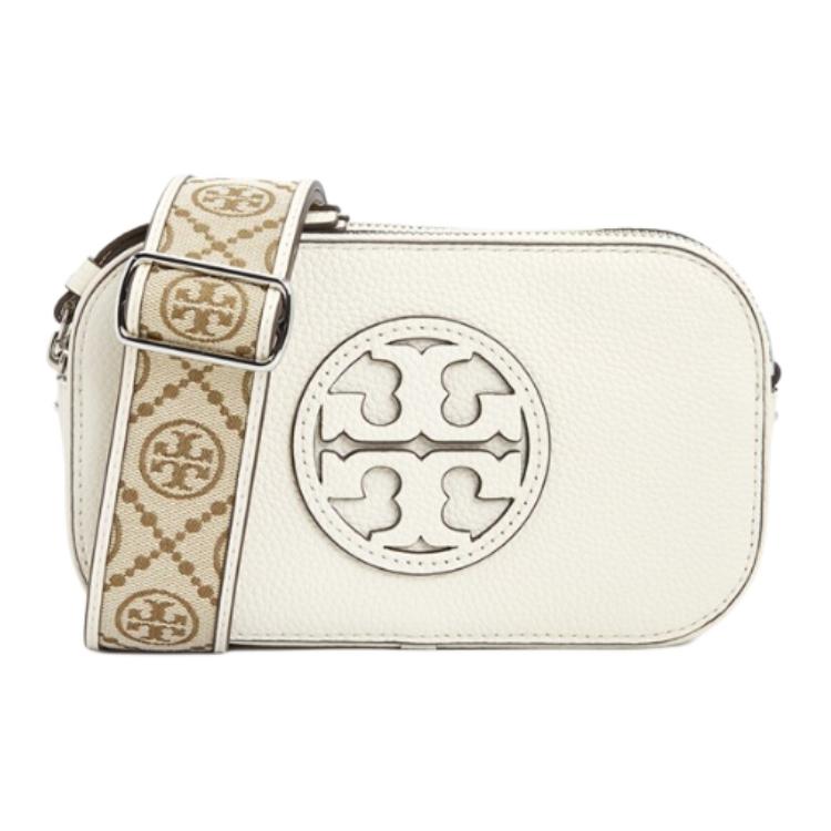

TORY BURCH Кожаная сумка кроссбоди мини женская слоновая кость