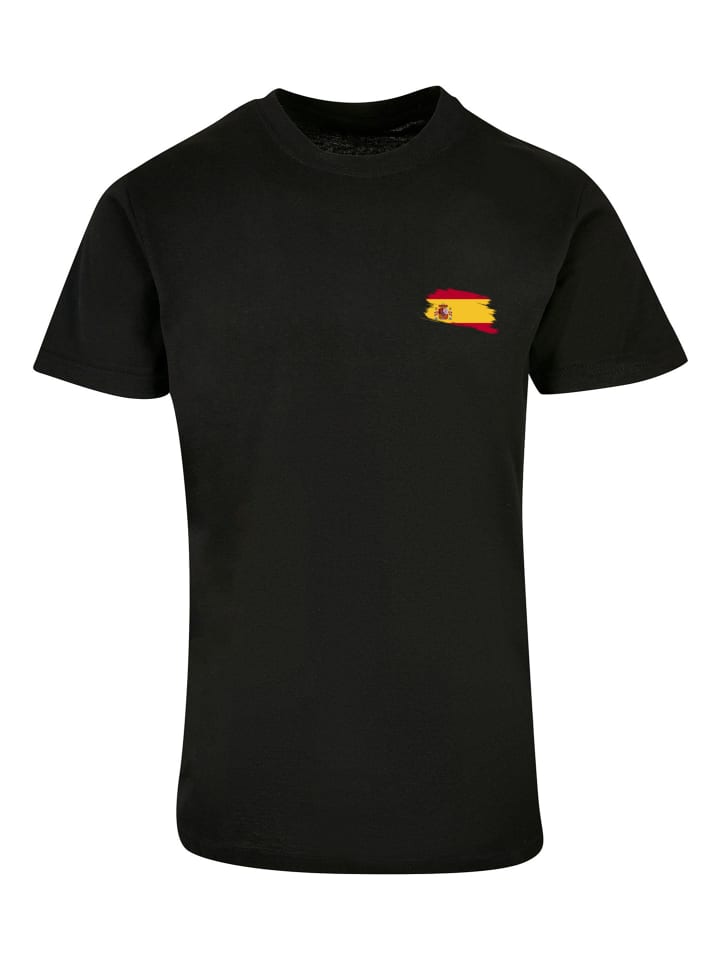 

F4NT4STIC Футболка с флагом Испании черного цвета, Черный, F4NT4STIC Футболка с флагом Испании черного цвета