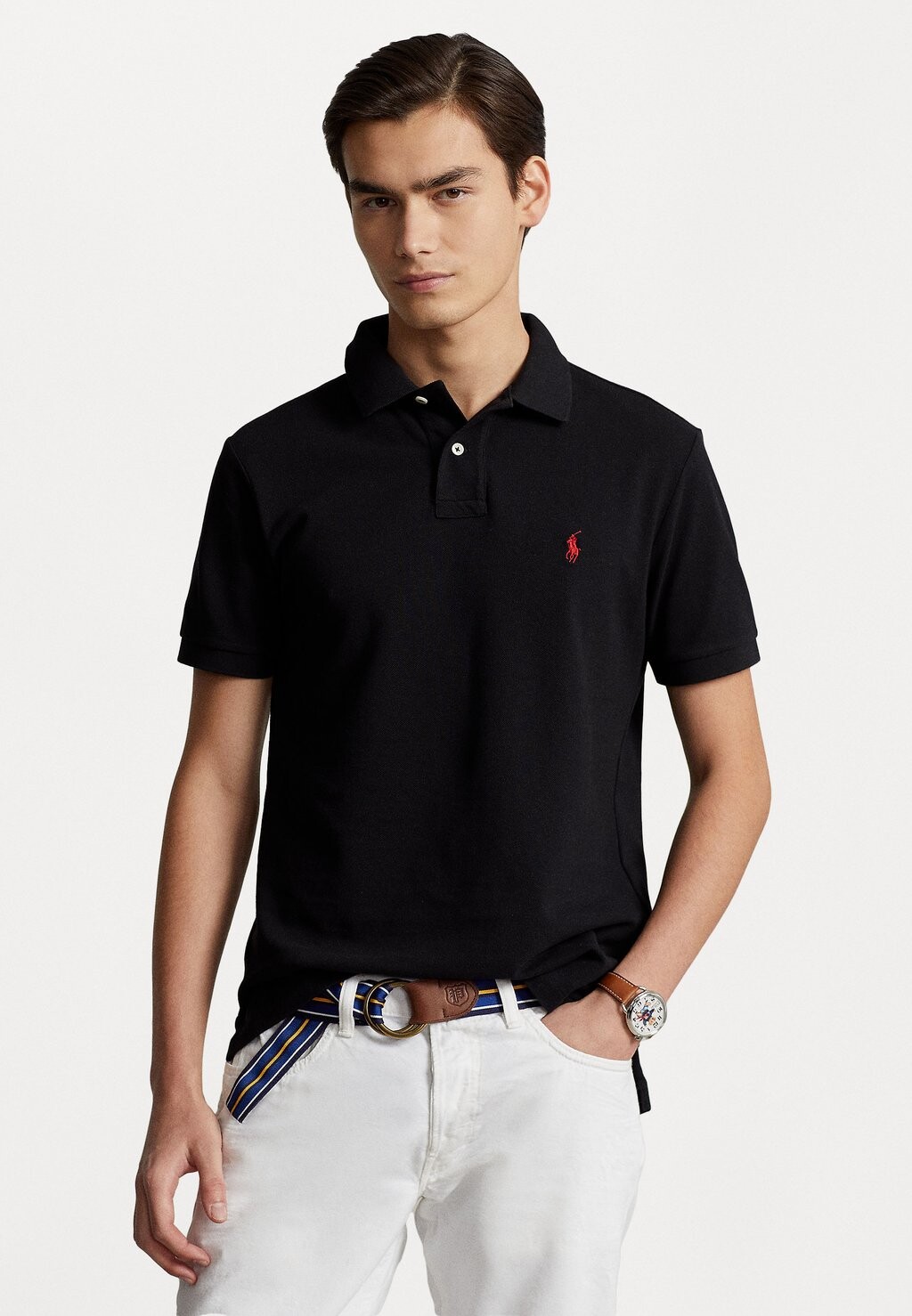 

Поло CUSTOM SLIM FIT Polo Ralph Lauren, черный