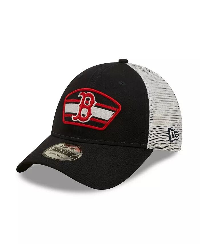 

Мужская темно-синяя белая кепка Boston Red Sox с логотипом 9FORTY Trucker Snapback New Era