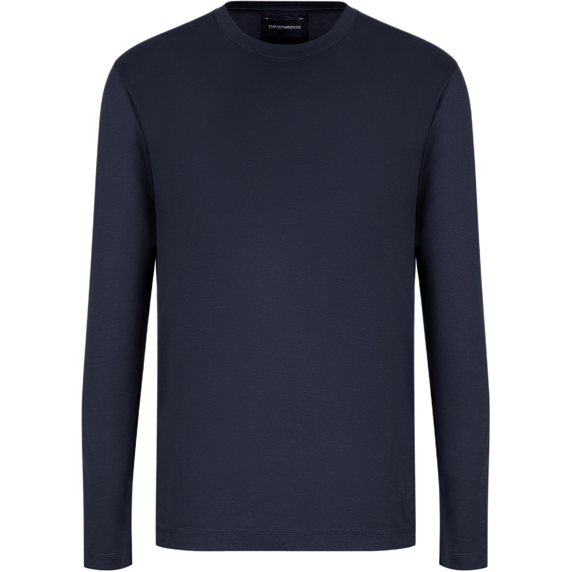 

Джемпер из смесового джерси Asv Lyocell EMPORIO ARMANI, темно-синий