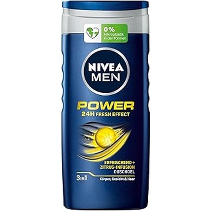 

Мужской гель для душа Power 24h Fresh Effect 3 в 1 250 мл Nivea