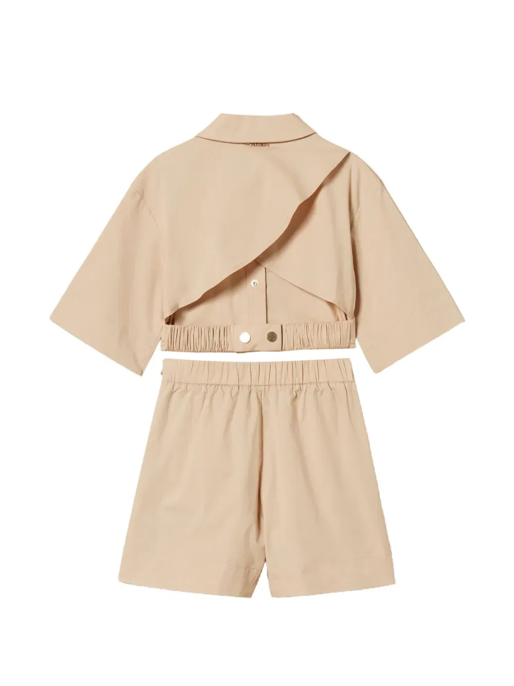Комплект из топа и шортов с короткими рукавами Twinset Kids, нейтральный — фото 2
