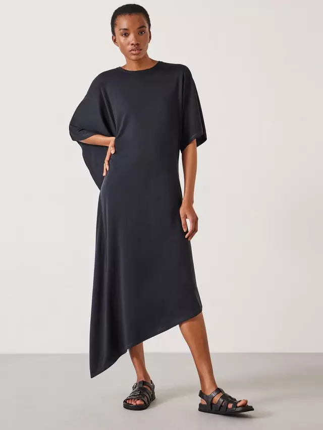 

Платье HUSH Willow Asymmetric Draped Midi, черный