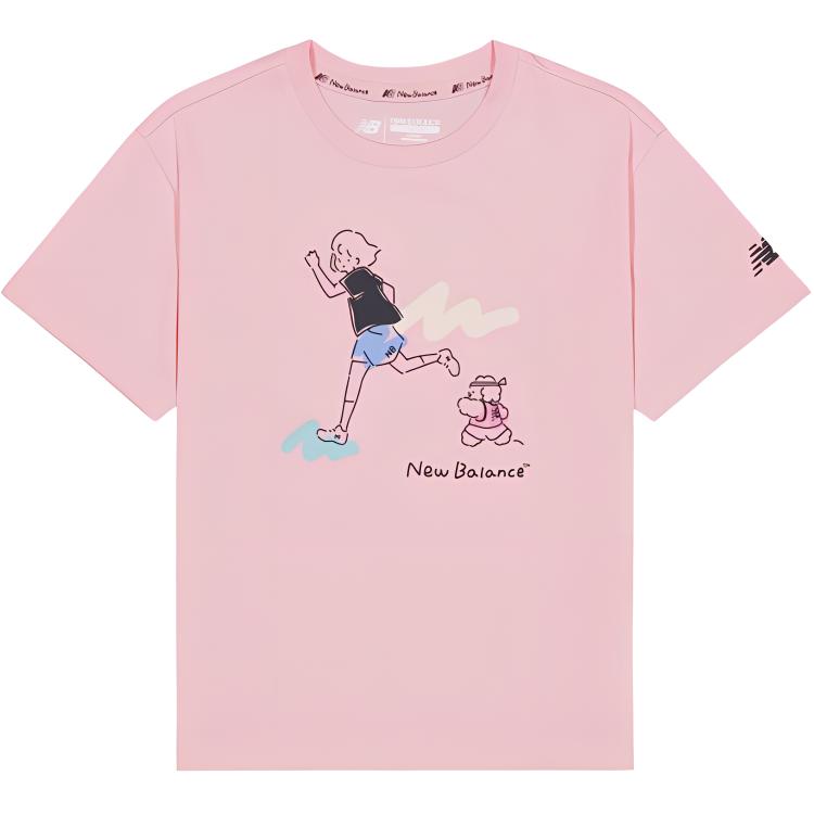 Футболка розовая New Balance для детей 3-7 лет — фото 2