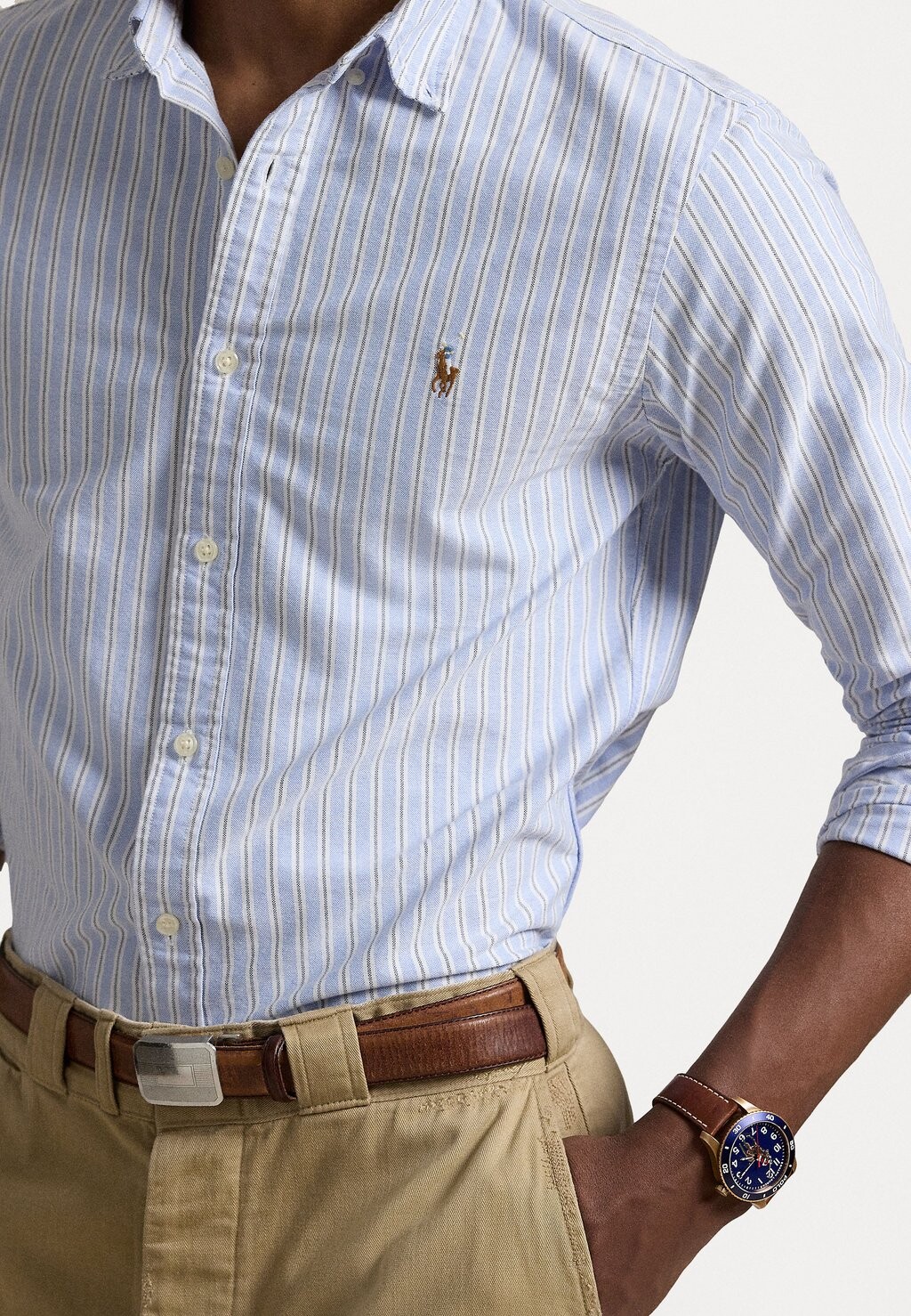 Рубашка SLIM FIT OXFORD SHIRT Ralph Lauren, синий — фото 4