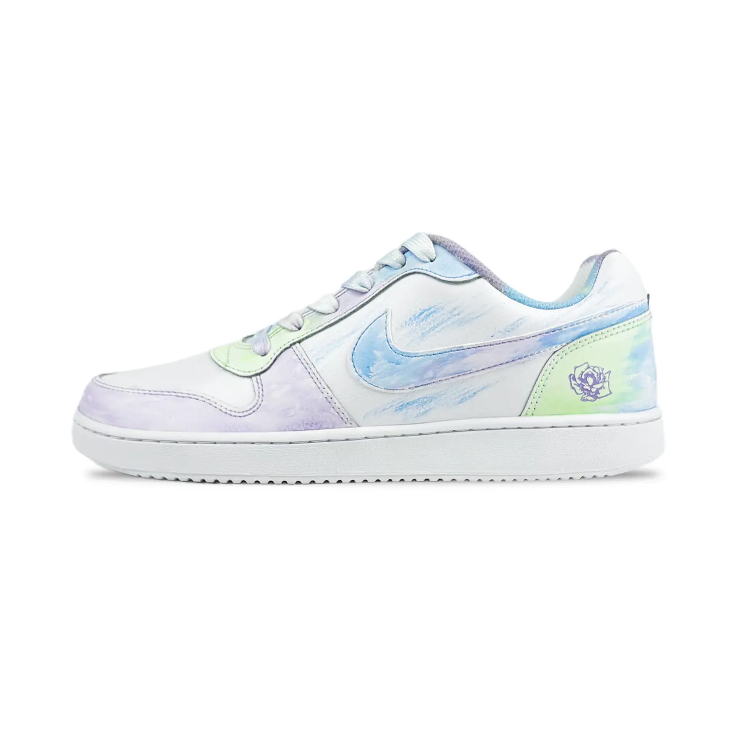 

Nike Низкие износостойкие кроссовки для скейтбординга EBERNON Iridescent Love, мужские, белые, фиолетовые