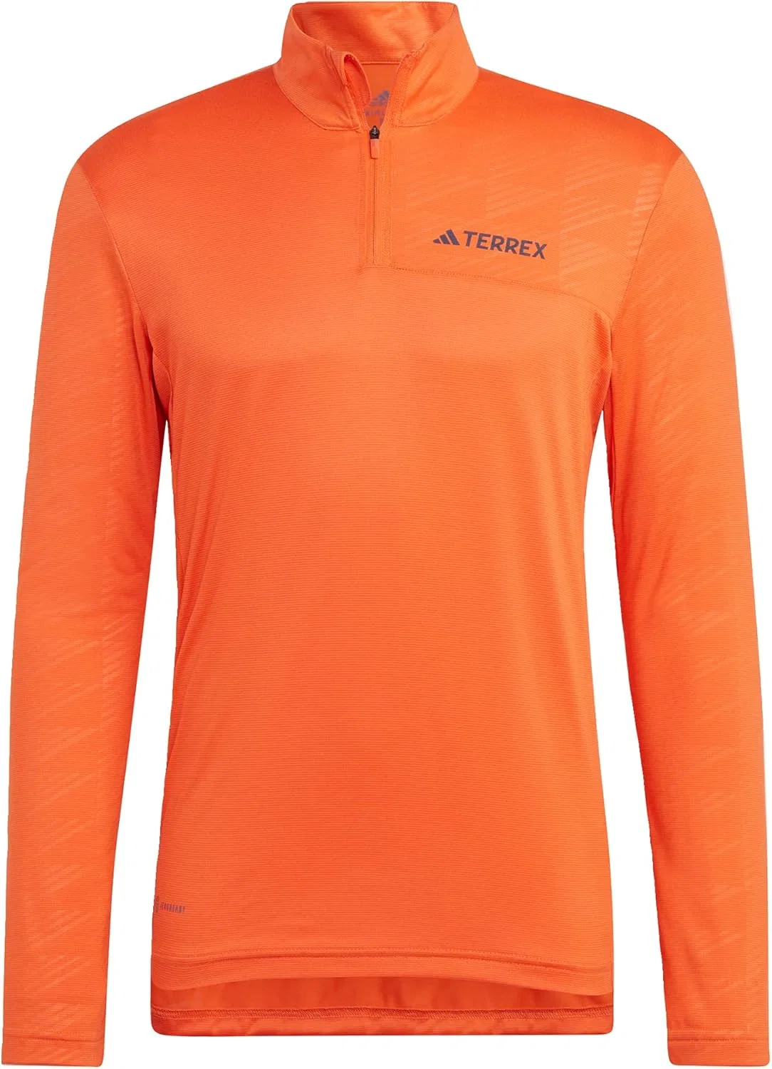 Мужская футболка с полузамком adidas Terrex, оранжевый — фото 4