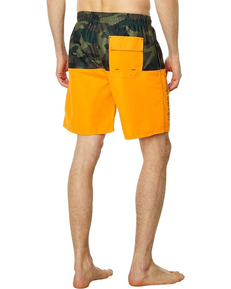 

Шорты для плавания U.S. POLO ASSN. USPA Color-Block Camo Swim Shorts, цвет Orangina