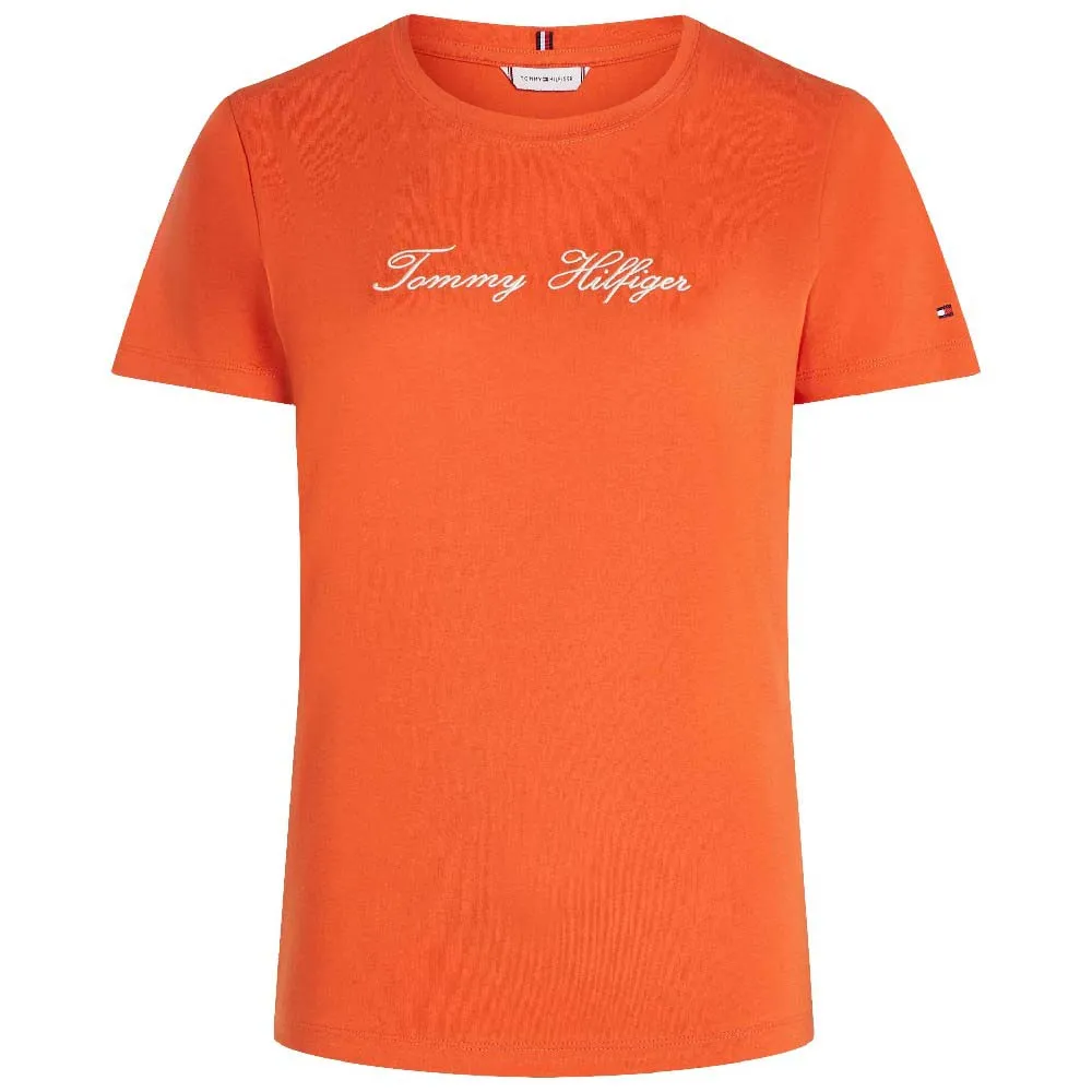 

Футболка с коротким рукавом Tommy Hilfiger Script Regular Fit, оранжевый