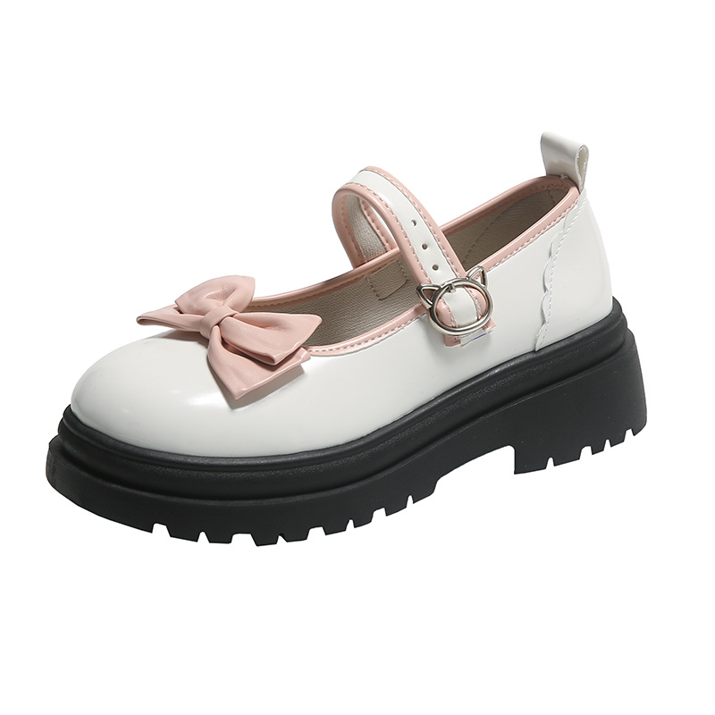 

Низкие кожаные туфли для подростков Neon, Ecru