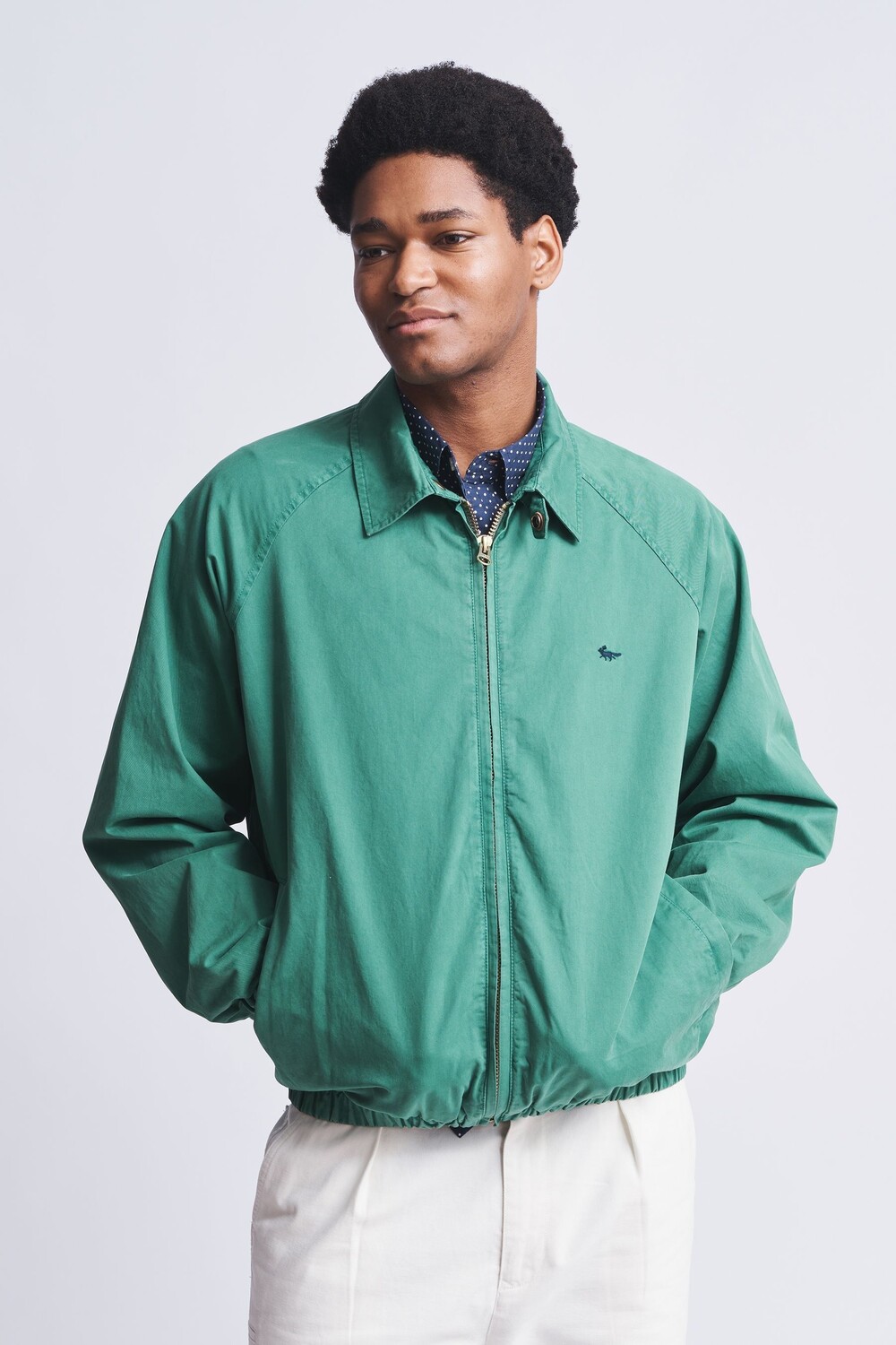 

Куртка Harrington Stow из хлопкового твила Aubin, зеленый