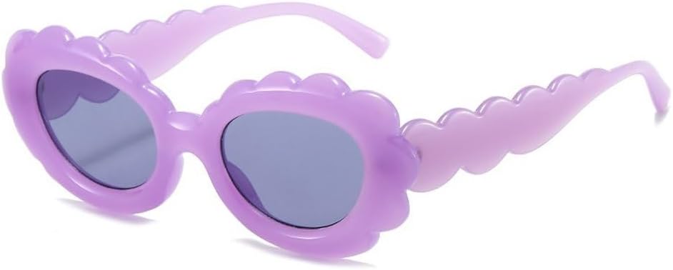 

Овальные солнцезащитные очки в форме цветка, желейного цвета, женские, модные, фиолетовые, зеленые, мужские, с защитой от УФ-излучения UV400, в стиле ретро SKFGNX, Purple Blue Grey