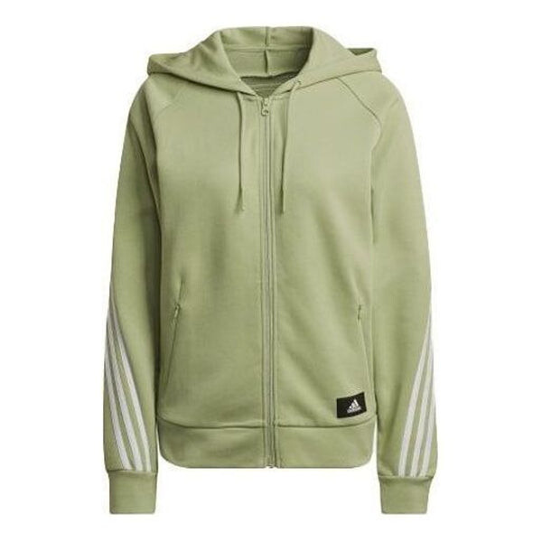 

Куртка спортивная одежда Future Icons 3 полоски с капюшоном спортивный топ Adidas, зеленый