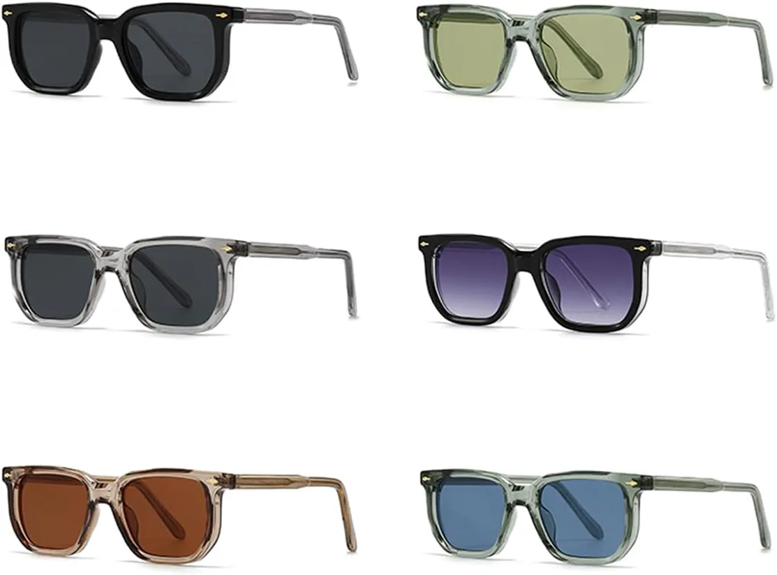 

Квадратные солнцезащитные очки для женщин и мужчин с защитой от УФ-излучения UV400, многоугольная оправа из поликарбоната, дужки из ацетата LIGOES, Brown