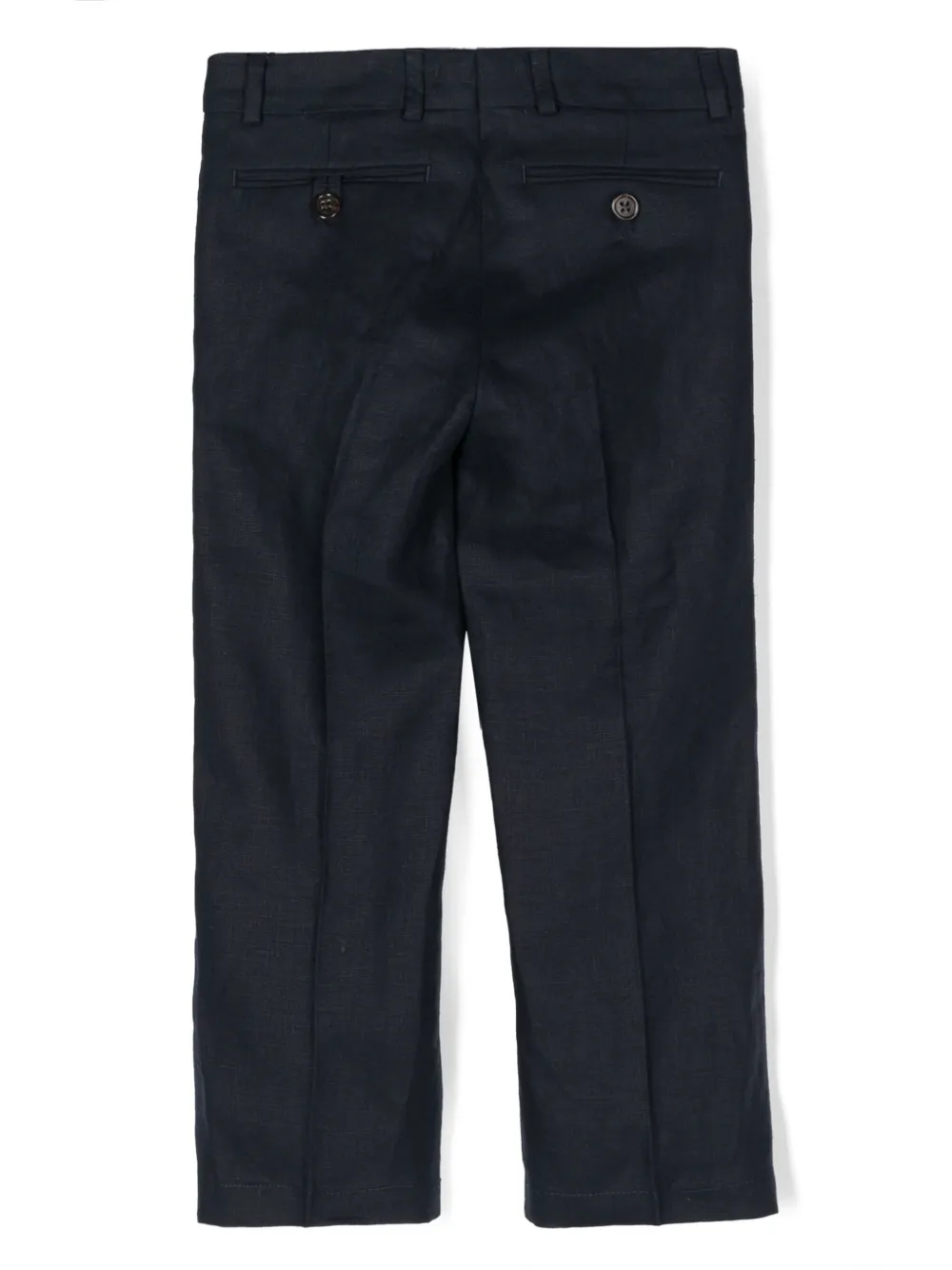 Льняные брюки строгого кроя Polo Ralph Lauren Kids, синий — фото 2