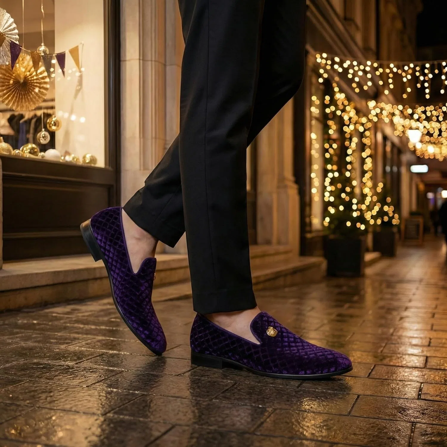 Лоферы вельветовые мужские, Penny, Purple REIHUANNE — фото 3
