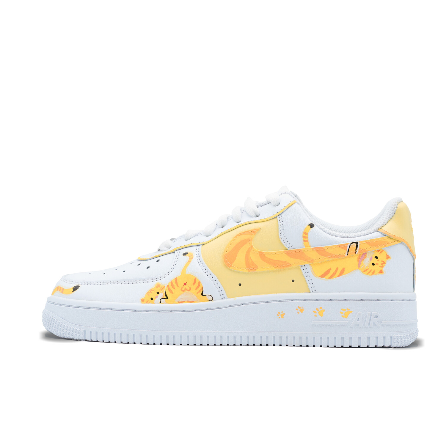 

Кроссовки Nike Air Force 1 Skateboarding Shoes Women's Low-top White/yellow, светло-желтый