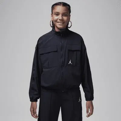 

Куртка Jordan Big Kids' Jumpman Woven Taping Jacket, черный