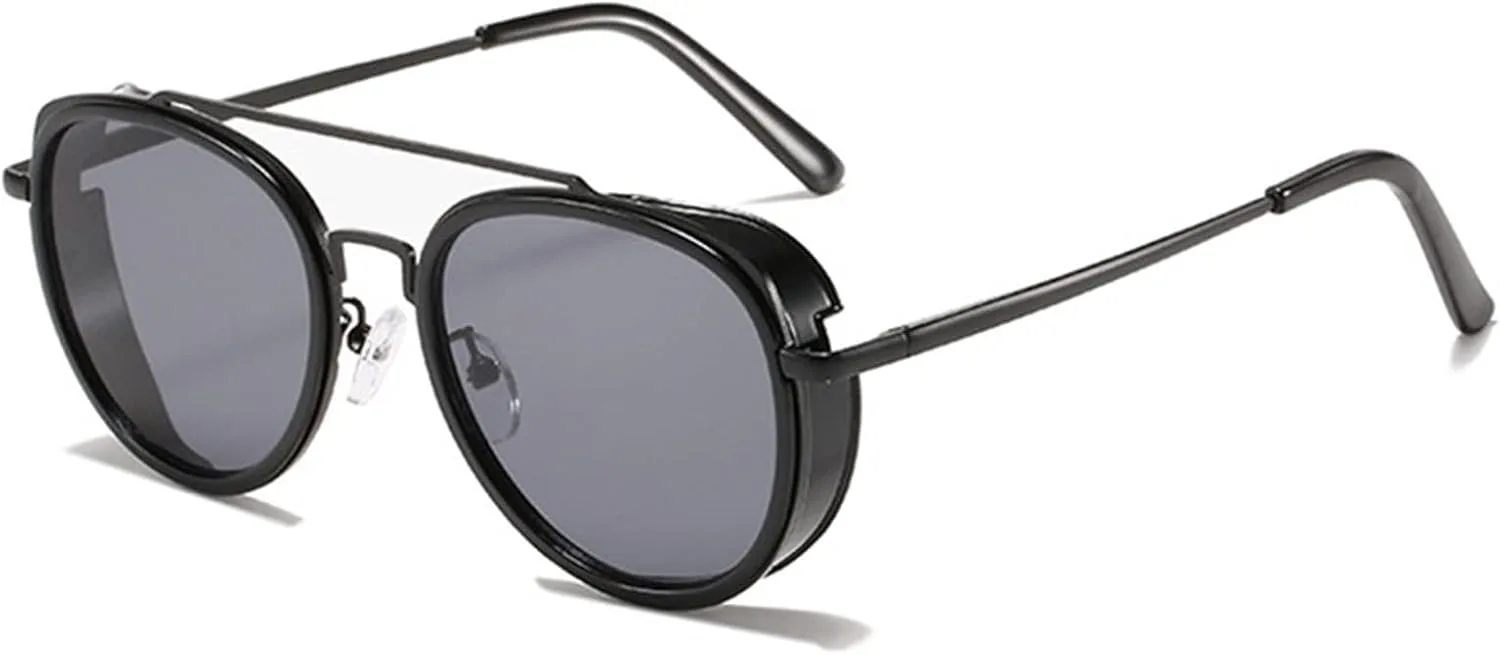 

Круглые солнцезащитные очки GAOXIN в стиле панк с металлическим покрытием для мужчин и женщин, для отдыха на природе, пляжа и в тени (Цвет: B, Размер: Средний), B