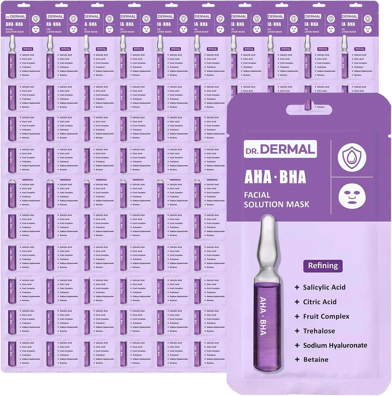 Сыворотка Dr.Dermal — С AHA и BHA, 100 листов