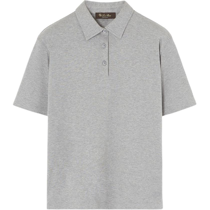 

Футболка-поло женская FW25 Loro Piana, светло серый