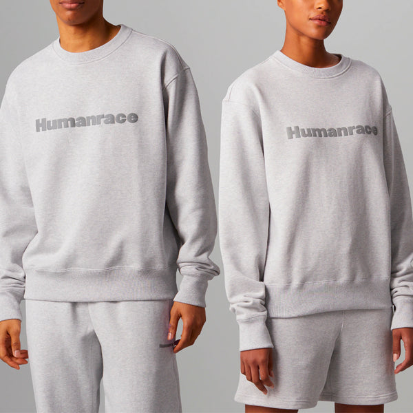 Толстовка x pharrell humanrace logo sweatshirt 'light grey' Adidas, мультиколор — фото 4
