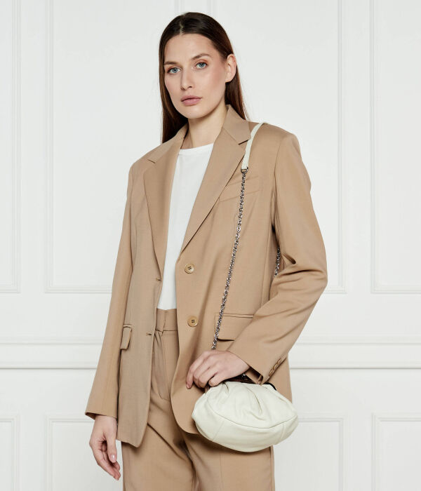 

Сумка кожаная Weekend Maxmara Meadows Pastry, экрю