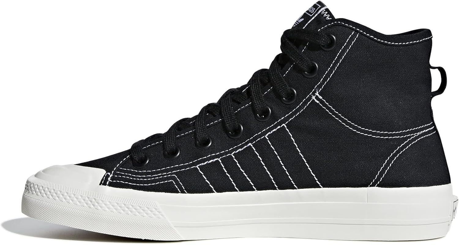 Мужская гимнастическая обувь Adidas Nizza Hi Rf, черно-белый — фото 3