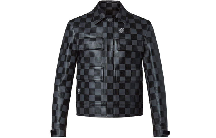 

Куртка мужская Louis Vuitton Damier Leather, черный