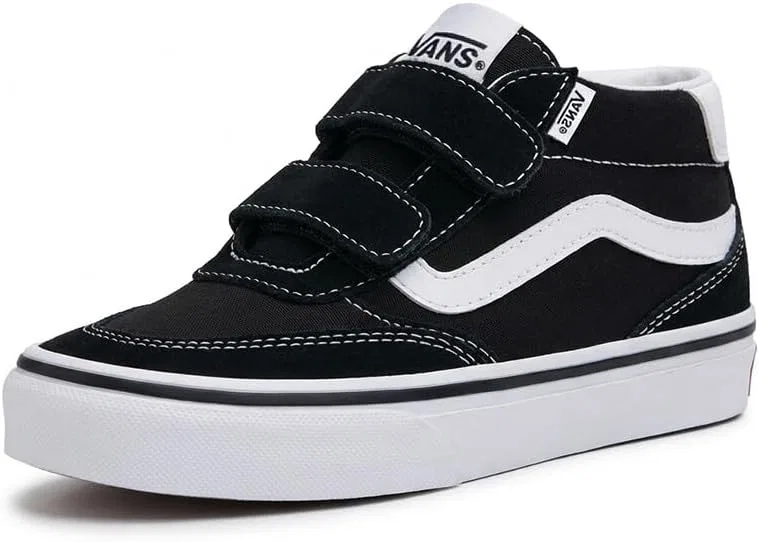 Детские кроссовки Vans Brooklyn Mid V, Black White