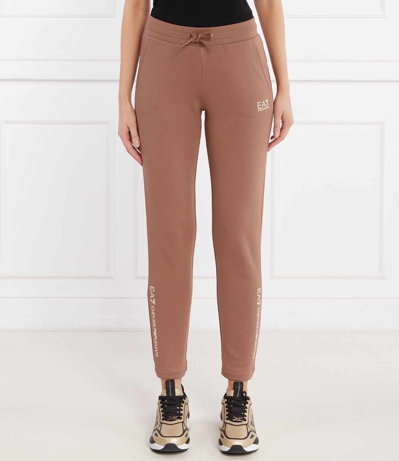 

Спортивные брюки EA7 Regular Fit, коричневый