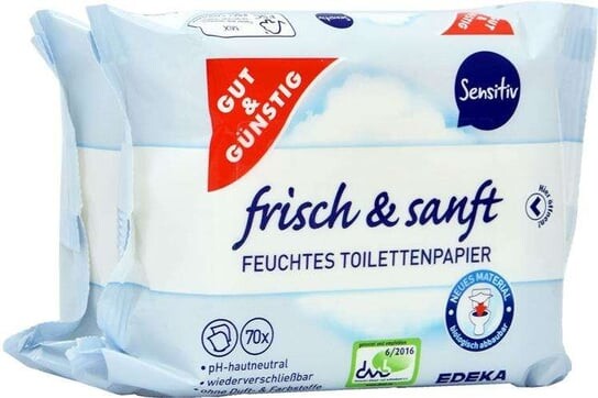 

Туалетная бумага G&G Moisturized Sensitive, 2 упаковки