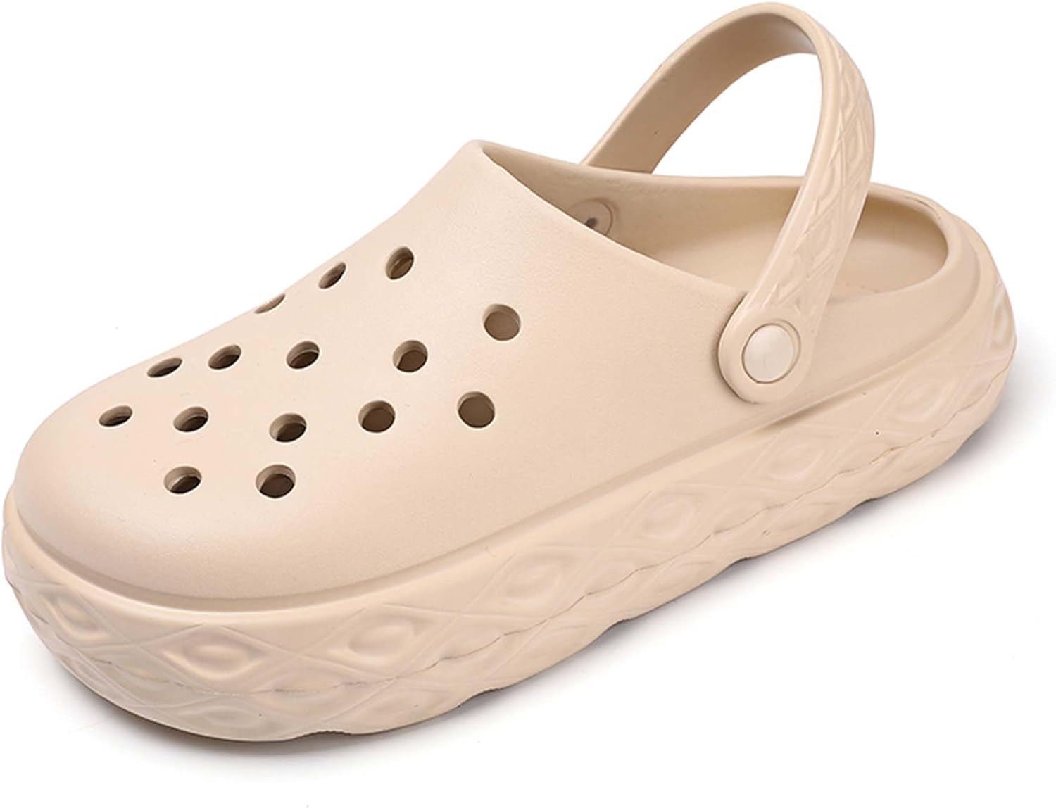 

Мужские и женские сабо, садовая обувь, регулируемые сандалии, противоскользящие, дышащие пляжные тапочки, домашние шлепанцы для душа с толстой подошвой Generic, бежевый