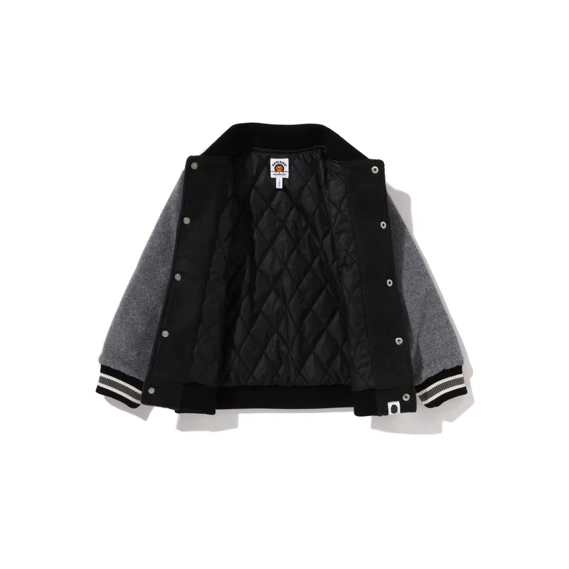 Бейсбольная куртка A BATHING APE для детей 3-7 лет, черная — фото 3