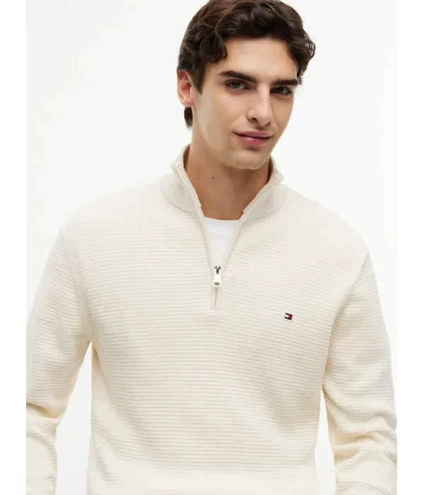 Полуводолазка regular fit Tommy Hilfiger, экрю — фото 4