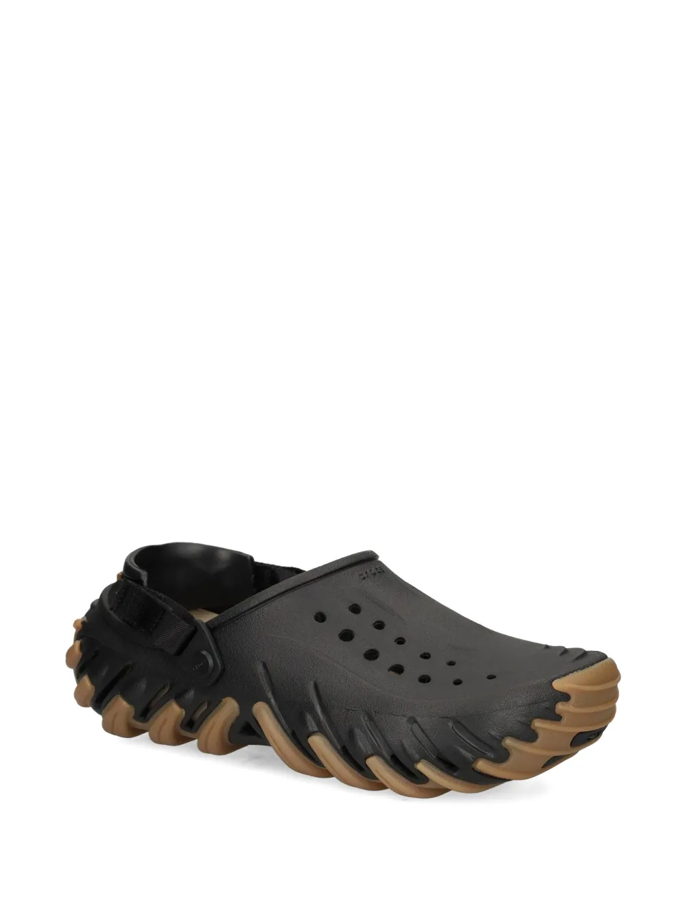 Сабо-босоножки с перфорацией на подошве и ремешком на пятке Crocs, черный — фото 2