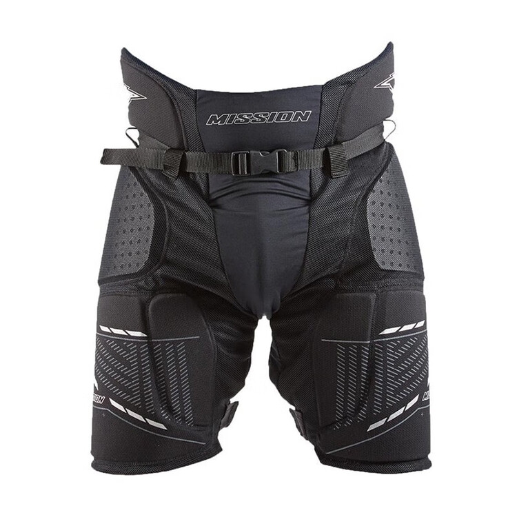 

He Jiagong Защитная экипировка для хоккея на льду MISSION детская: нагрудник и штаны для роликов и хоккея с защитой ягодиц JR L